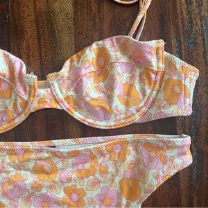 Triangl Floral “Neon Pop” High Waisted Swimsuit Bikini